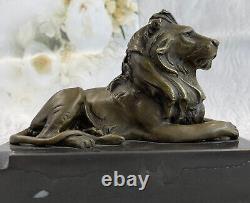10 Roaring Male Lion Big Cat Safari Jungle Art Bronze Statue Decor Gift Deco