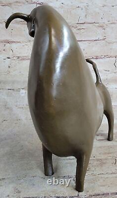 10 West Art Deco Bronze Sculpture Abstract Art Animal Bull Ox Statue Gift Sale