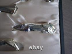 12 Christofle Gallia dog cat silver plate Animal Knives rest Art Deco Sandoz BOX