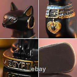 12 inch Tall Black Egyptian Cat Goddess Bastet Statue, 12 Tall
