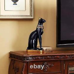 12 inch Tall Black Egyptian Cat Goddess Bastet Statue, 12 Tall