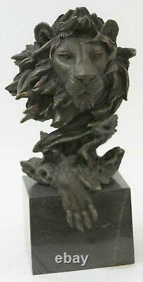 13 Western Art Deco Bronze lions Lion Puma Mountain Cat Bust Sculpture Figurine