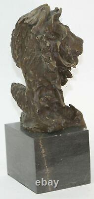 13 Western Art Deco Bronze lions Lion Puma Mountain Cat Bust Sculpture Figurine