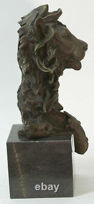 13 Western Art Deco Bronze lions Lion Puma Mountain Cat Bust Sculpture Figurine