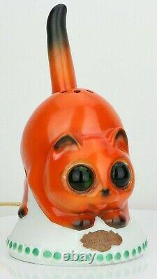 1920's Wilhelmsfeld GOEBEL Cat Perfume Lamp Porcelain Germany RARE ART DECO