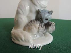 1924 Rosenthal Cat Two Kittens Art Deco Obermaier Porcelain Figurine K739