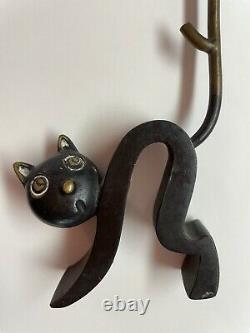 1950's Art Deco Hagenauer Bronze Ring Holder Cat by Richard Rohac