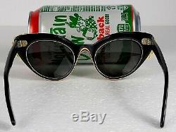 1950s Bausch & Lomb Women's Cat Eye Glasses Sunglasses Floral Deco Cat's Meow