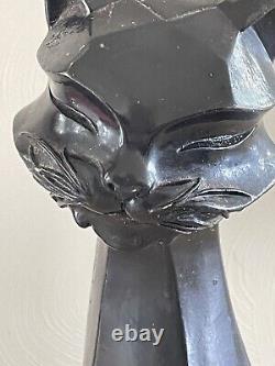 1960 Vintage 24 Cubist Siamese Cat, Art Deco, Chicago, Universal Statuary Corp