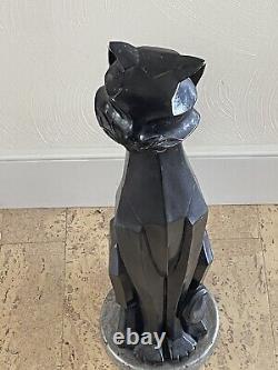 1960 Vintage 24 Cubist Siamese Cat, Art Deco, Chicago, Universal Statuary Corp