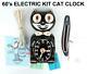 1960's Vintage Black Electric-kit Cat Klock-kat Clock-original Motor Rebuilt Usa