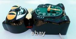 1980's VINTAGE ELECTRIC-BLACK KIT CAT KLOCK-KAT CLOCK ORIGINAL MOTOR REBUILT-USA