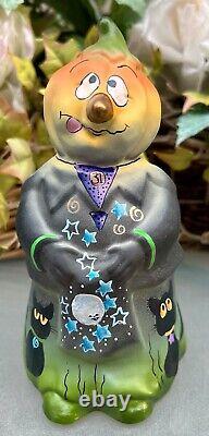 #2 of ONLY 3 FGS FentonSMOKEY GREY HP PUMPKIN HEAD WithBLACK CATSKim Barley 2024