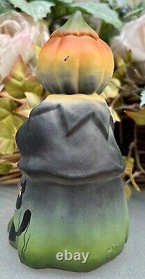 #2 of ONLY 3 FGS FentonSMOKEY GREY HP PUMPKIN HEAD WithBLACK CATSKim Barley 2024