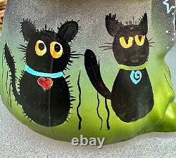 #2 of ONLY 3 FGS FentonSMOKEY GREY HP PUMPKIN HEAD WithBLACK CATSKim Barley 2024