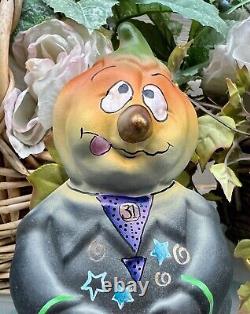 #2 of ONLY 3 FGS FentonSMOKEY GREY HP PUMPKIN HEAD WithBLACK CATSKim Barley 2024