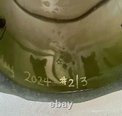 #2 of ONLY 3 FGS FentonSMOKEY GREY HP PUMPKIN HEAD WithBLACK CATSKim Barley 2024