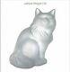 $340 Lalique Crystal Frosted Heggie Cat Persian Kitty Figurine Signed New In Box