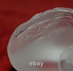 $340 LALIQUE Crystal Frosted HEGGIE CAT Persian Kitty Figurine Signed NEW IN BOX