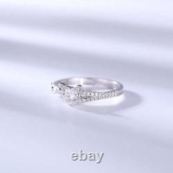5 mm Dazzling White Round Stone Art Deco Cat Alternative Engagement Bridal Ring