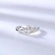 5 Mm Near White Moissanite Diamond Art Deco Cat Alternative Promise Bridal Ring
