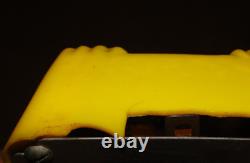 60s ORIGINAL-VINTAGE-YELLOW-ELECTRIC-KIT CAT KLOCK-MODEL# C2 MADE IN USA WORKS
