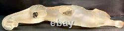AMAZING Lalique Large ZEILA Panther Cat Sculpture Gold Luster Crystal