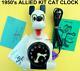 Antique-1950s Allied Pluto-vintage-kit Cat Klock-kat Clock-electric-walt Disney