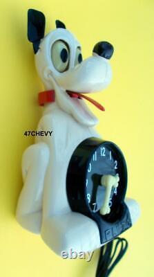 ANTIQUE-1950s ALLIED PLUTO-VINTAGE-KIT CAT KLOCK-KAT CLOCK-ELECTRIC-WALT DISNEY