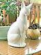 Art Deco Cat Hirado Mikawachi Ware Celadon Glaze Okimono 12 Statue Pottery