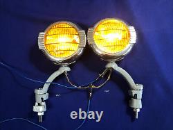 ART DECO Vintage Antique YANKEE SKIPPER Fog Driving Lights Working Cond Rat Rod