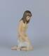 A Exquisite Art Deco Porcelain Royal Dux Large Figurine Of Nude Lady With A Cat