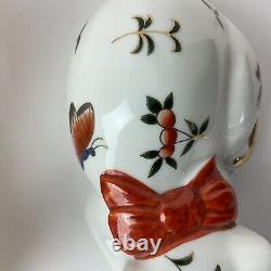 Action Porcelain Cat Figurines Hand Painted Colorful Butterflies/Bow Lot 3 Japan