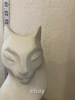 Alexander Danel Limestone Magic Cat Sculpture Austin Productions 23.5 Art Deco