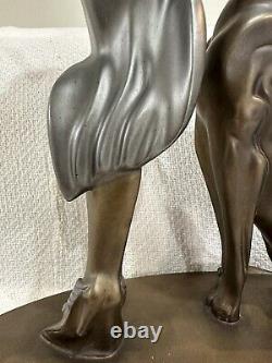 Alexander Danel Sculpture Art Deco Woman Cat Austin Production Feline Mystique