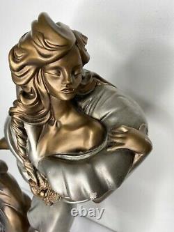 Alexander Danel Sculpture Art Deco Woman Cat Austin Productions Feline Mystique