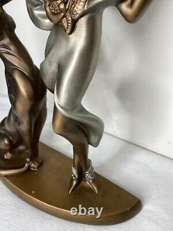 Alexander Danel Sculpture Art Deco Woman Cat Austin Productions Feline Mystique