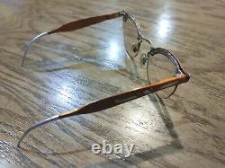 Alum C. O. C. Floral Cat Eye Copper & Brown Half Rim Frame 12KGF 1/10 24 5 1/2