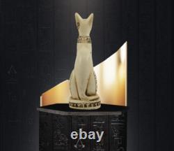 Amazing Ancient Egyptian Cat Bastet goddess of protection with the scarab