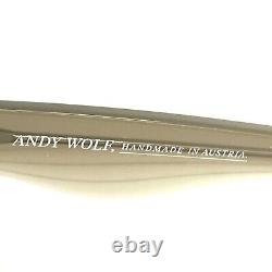 Andy Wolf Eyeglasses Frames 5065 col. C Clear Gray Cat Eye Art Deco 54-12-140