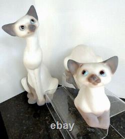 Anthony Freeman McFarlin Pottery VTG 1958 Set of 2 Siamese Cat figurines