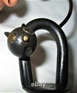 Antique Art Deco Rohac Austrian Bronze Whw Era Cat Statue Sculpture Paperweight