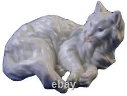 Antique Augarten Wien Vienna Porcelain Cat Figure Figurine Porzellan Katze Figur