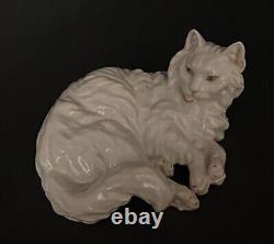 Antique Augarten Wien Vienna Porcelain Cat Figure Figurine Porzellan Katze Figur