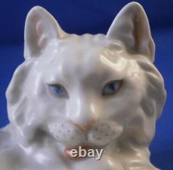 Antique Augarten Wien Vienna Porcelain Cat Figure Figurine Porzellan Katze Figur