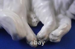 Antique Augarten Wien Vienna Porcelain Cat Figure Figurine Porzellan Katze Figur