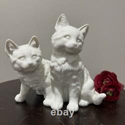 Antique HUTSCHENREUTHER Selb Porcelain White Kittens Figurine Germany