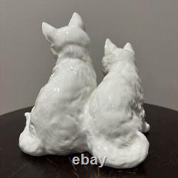 Antique HUTSCHENREUTHER Selb Porcelain White Kittens Figurine Germany