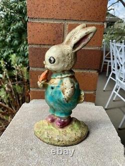 Antique Hubley Cat. #86 Cast Iron Peter Rabbit Doorstop