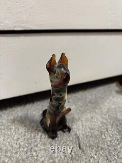 Antique Murano Glass Cat Set